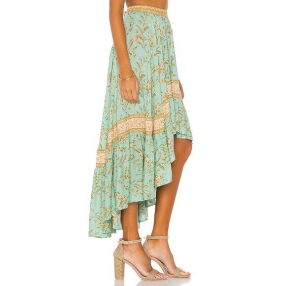 Spell and the Gypsy Collective Maisie Vintage Turquoise High low Skirt Small b96 - Picture 3 of 9